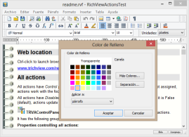 Ventana principal de ActionTest Demo